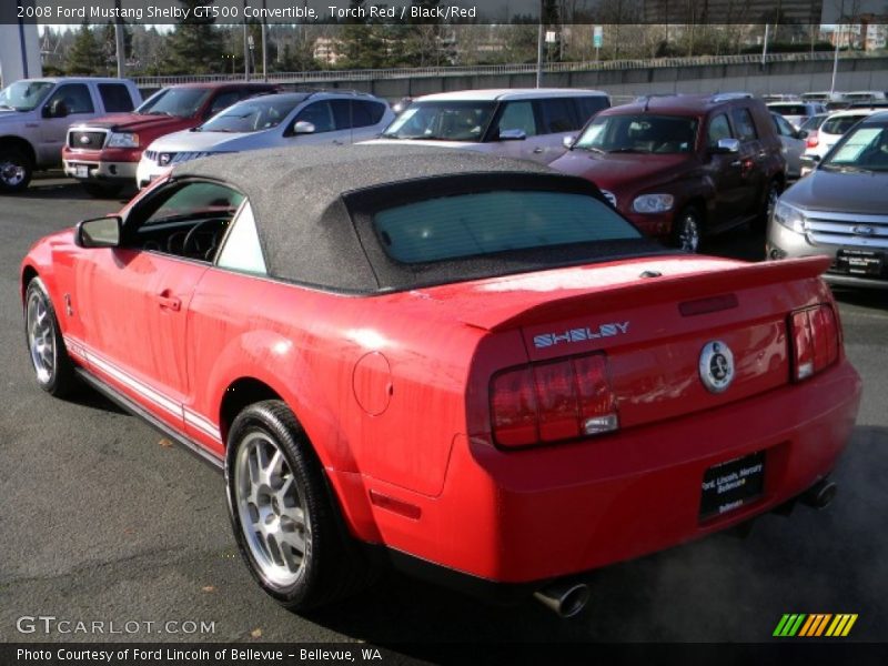 Torch Red / Black/Red 2008 Ford Mustang Shelby GT500 Convertible