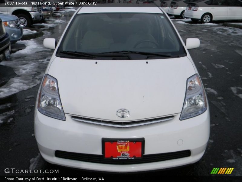 Super White / Dark Gray 2007 Toyota Prius Hybrid