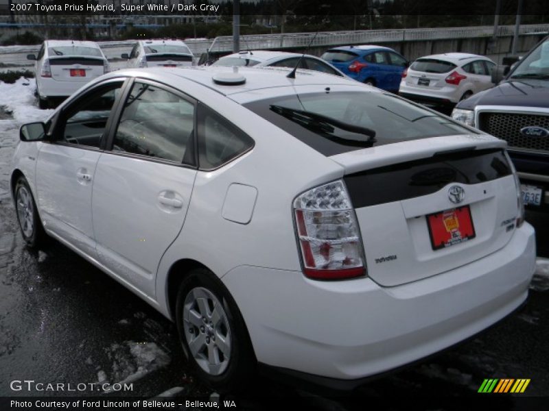 Super White / Dark Gray 2007 Toyota Prius Hybrid
