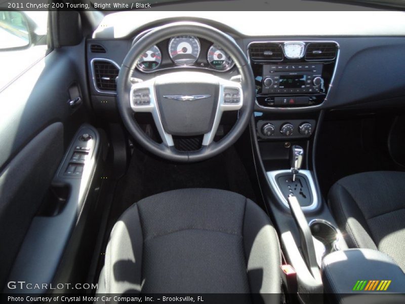 Bright White / Black 2011 Chrysler 200 Touring
