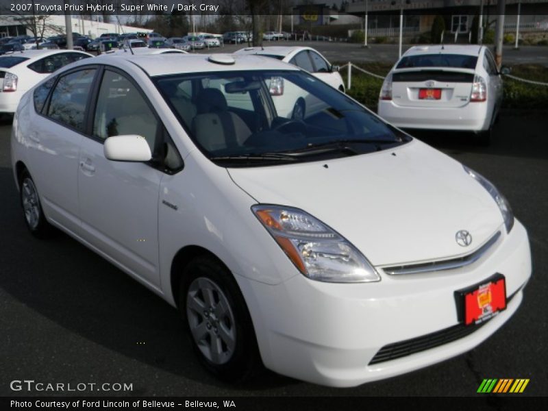 Super White / Dark Gray 2007 Toyota Prius Hybrid