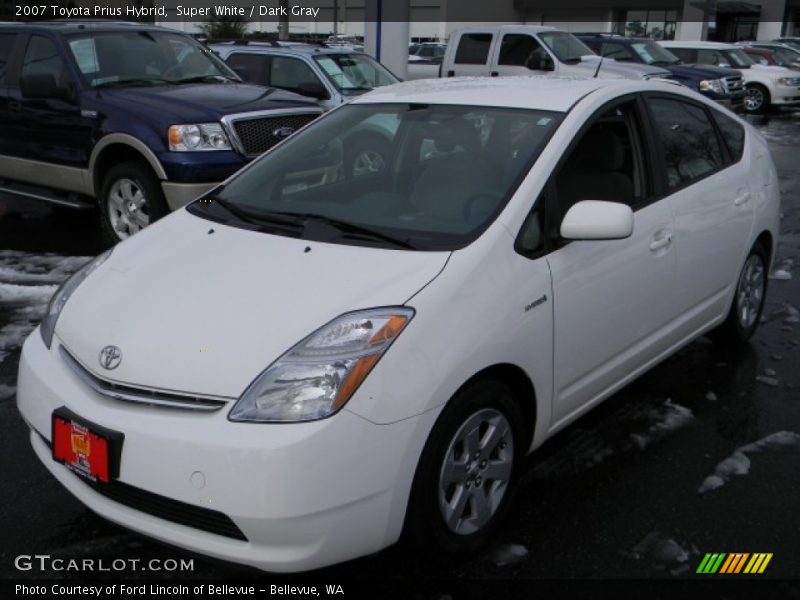 Super White / Dark Gray 2007 Toyota Prius Hybrid