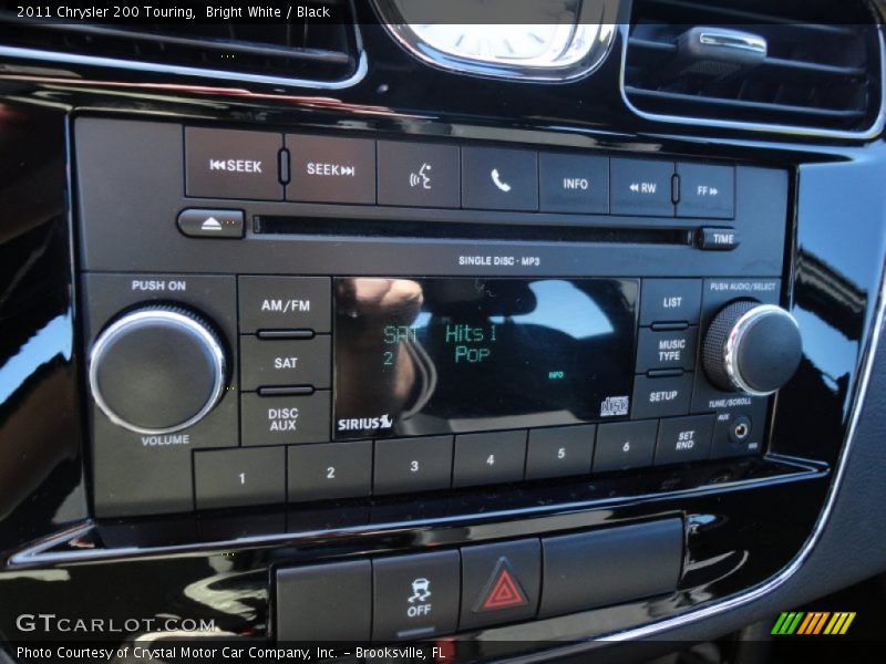 Bright White / Black 2011 Chrysler 200 Touring