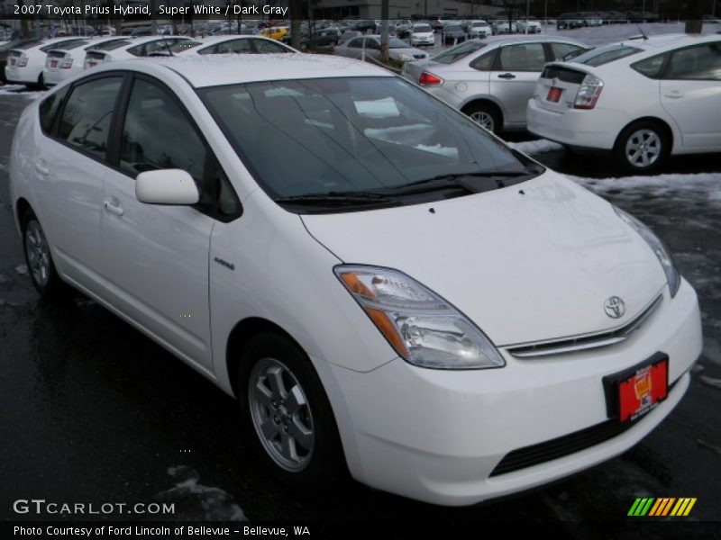 Super White / Dark Gray 2007 Toyota Prius Hybrid