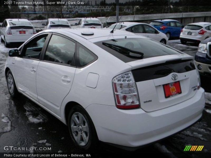Super White / Dark Gray 2007 Toyota Prius Hybrid