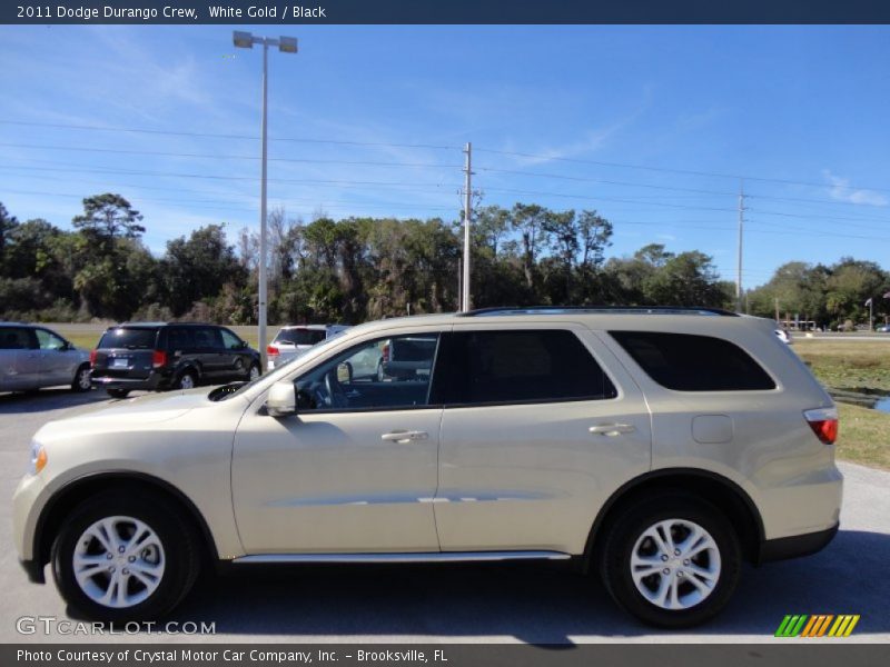 White Gold / Black 2011 Dodge Durango Crew