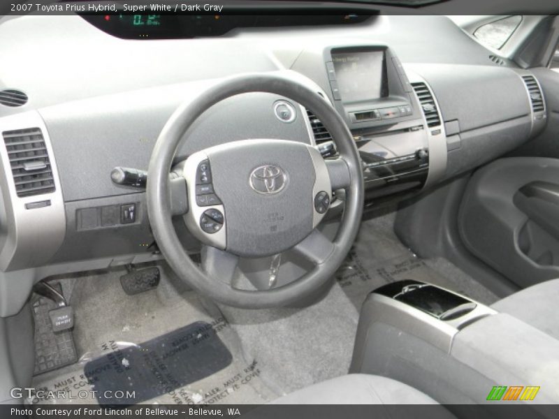Super White / Dark Gray 2007 Toyota Prius Hybrid