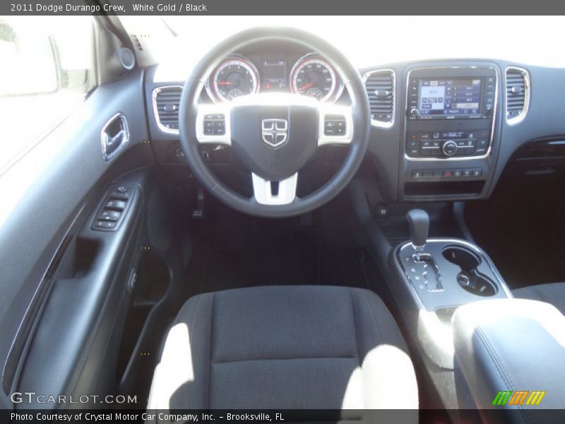 White Gold / Black 2011 Dodge Durango Crew