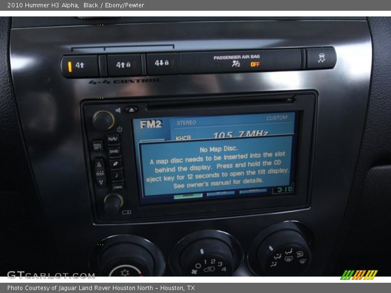 Black / Ebony/Pewter 2010 Hummer H3 Alpha