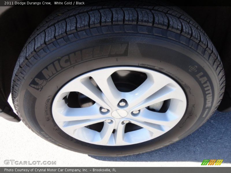 White Gold / Black 2011 Dodge Durango Crew