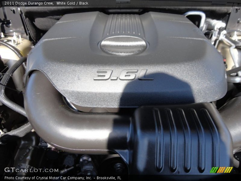 White Gold / Black 2011 Dodge Durango Crew