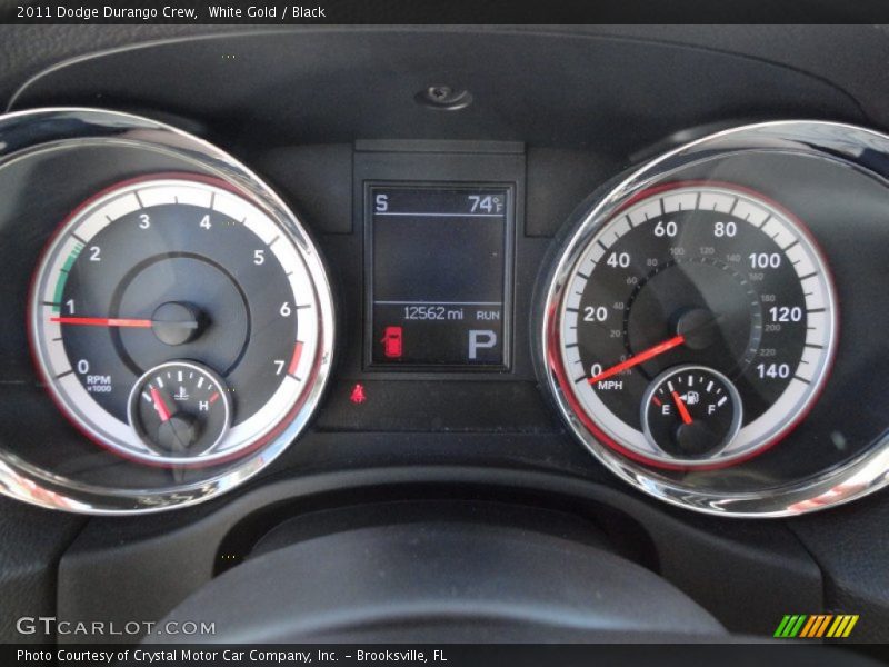 White Gold / Black 2011 Dodge Durango Crew