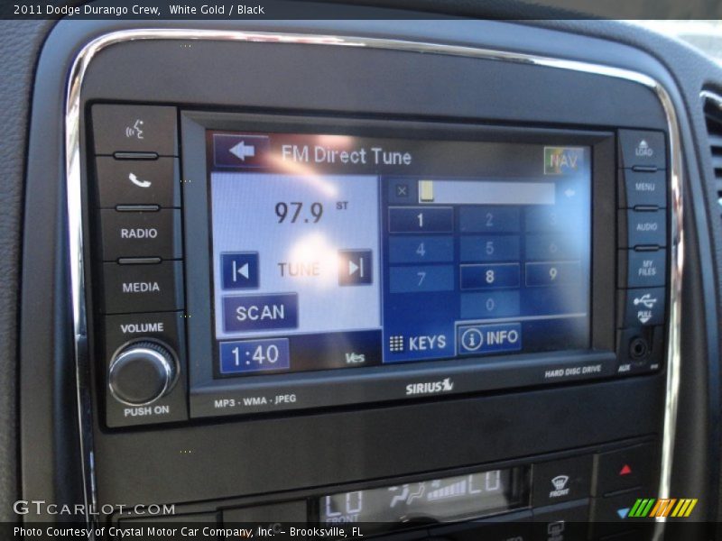 White Gold / Black 2011 Dodge Durango Crew
