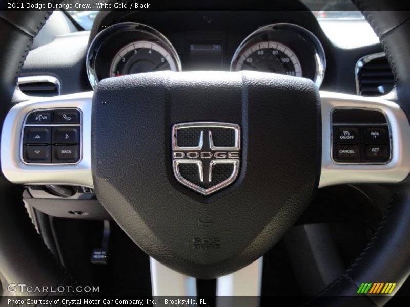 White Gold / Black 2011 Dodge Durango Crew