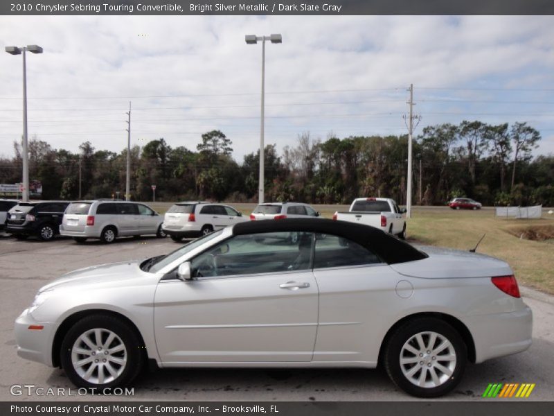 Bright Silver Metallic / Dark Slate Gray 2010 Chrysler Sebring Touring Convertible