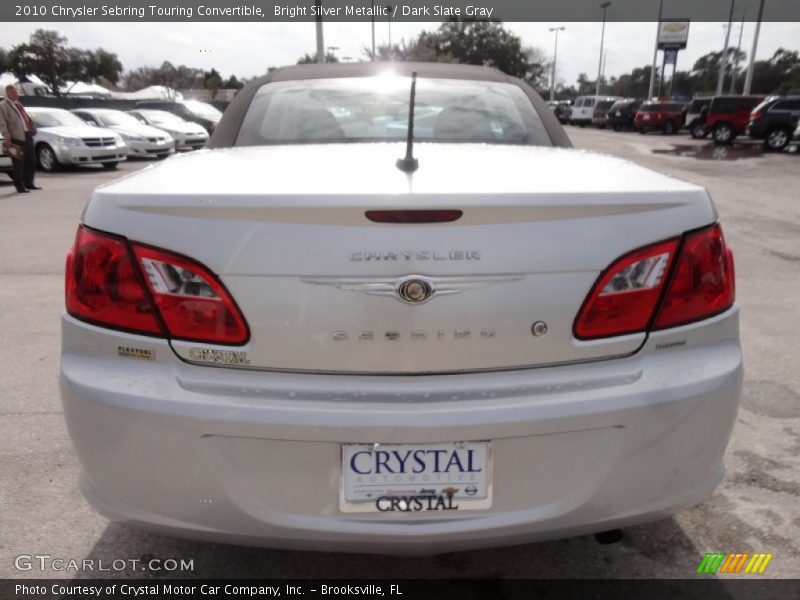 Bright Silver Metallic / Dark Slate Gray 2010 Chrysler Sebring Touring Convertible