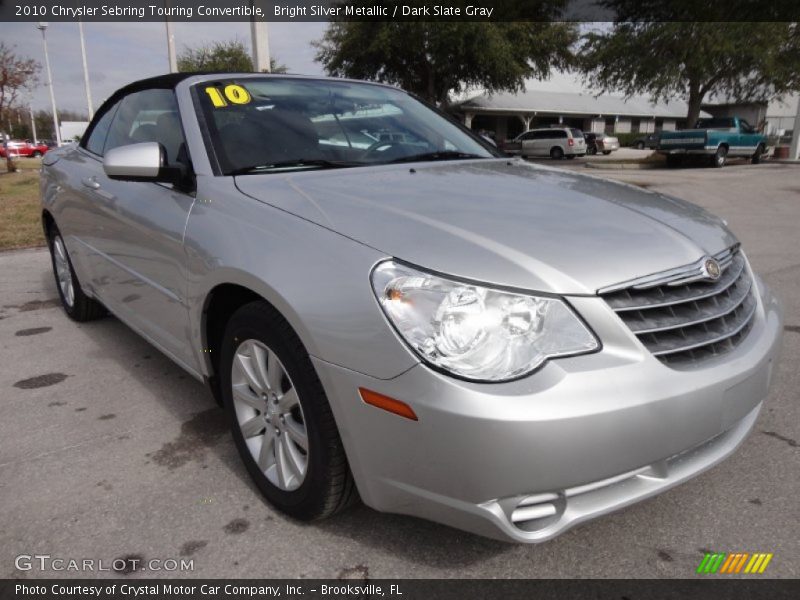 Bright Silver Metallic / Dark Slate Gray 2010 Chrysler Sebring Touring Convertible