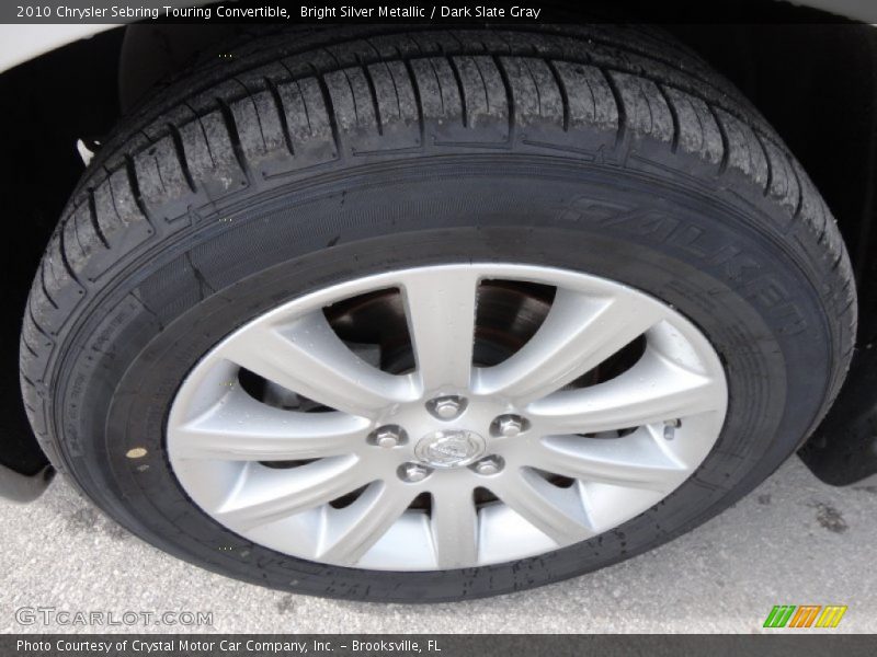 Bright Silver Metallic / Dark Slate Gray 2010 Chrysler Sebring Touring Convertible