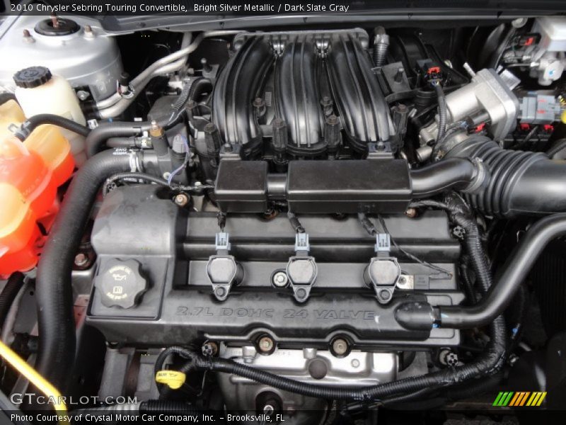 Bright Silver Metallic / Dark Slate Gray 2010 Chrysler Sebring Touring Convertible