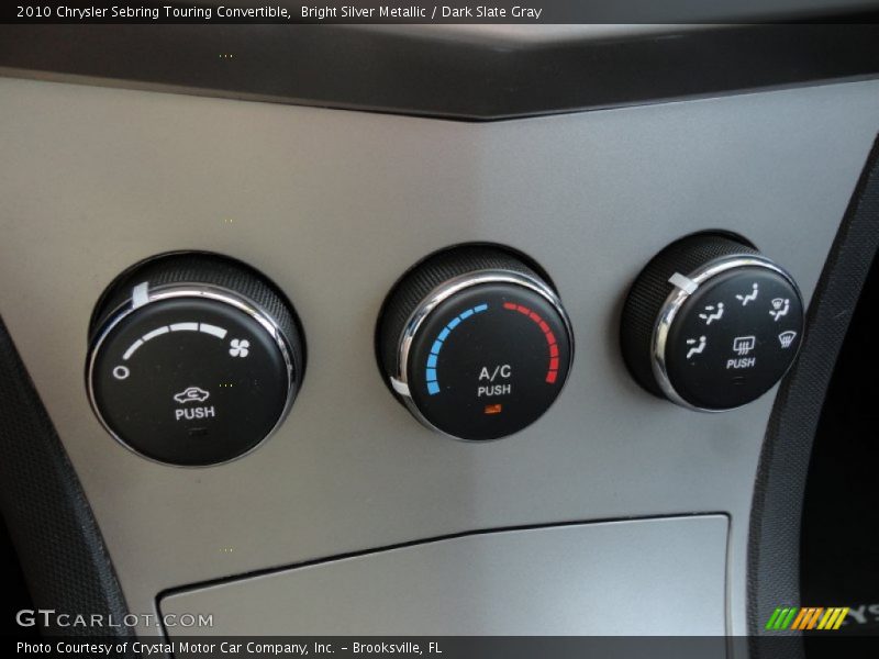 Bright Silver Metallic / Dark Slate Gray 2010 Chrysler Sebring Touring Convertible