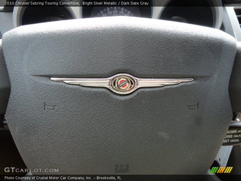 Bright Silver Metallic / Dark Slate Gray 2010 Chrysler Sebring Touring Convertible