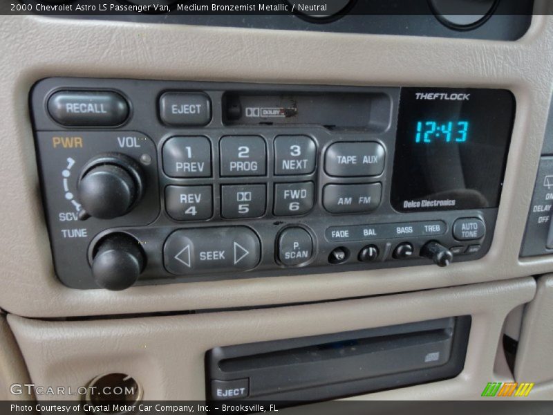 Controls of 2000 Astro LS Passenger Van