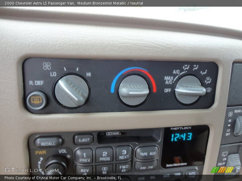 Controls of 2000 Astro LS Passenger Van