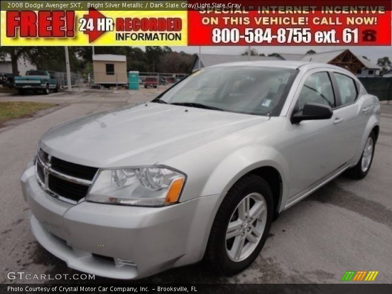 Bright Silver Metallic / Dark Slate Gray/Light Slate Gray 2008 Dodge Avenger SXT