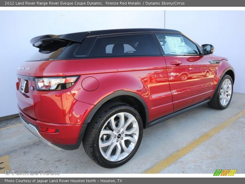 Firenze Red Metallic / Dynamic Ebony/Cirrus 2012 Land Rover Range Rover Evoque Coupe Dynamic