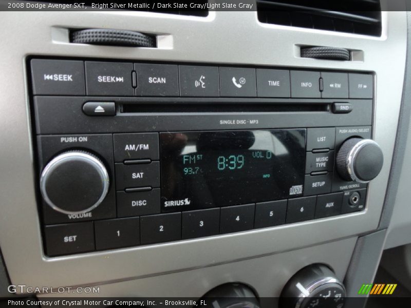 Bright Silver Metallic / Dark Slate Gray/Light Slate Gray 2008 Dodge Avenger SXT