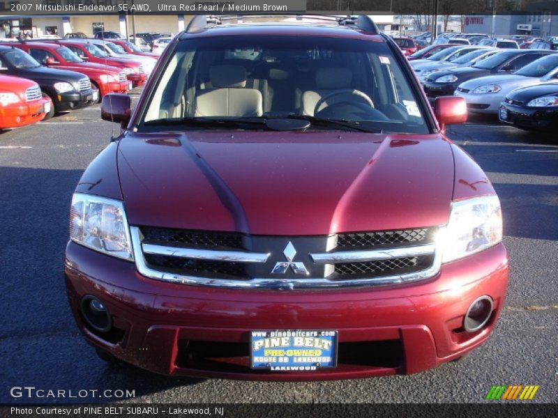 Ultra Red Pearl / Medium Brown 2007 Mitsubishi Endeavor SE AWD