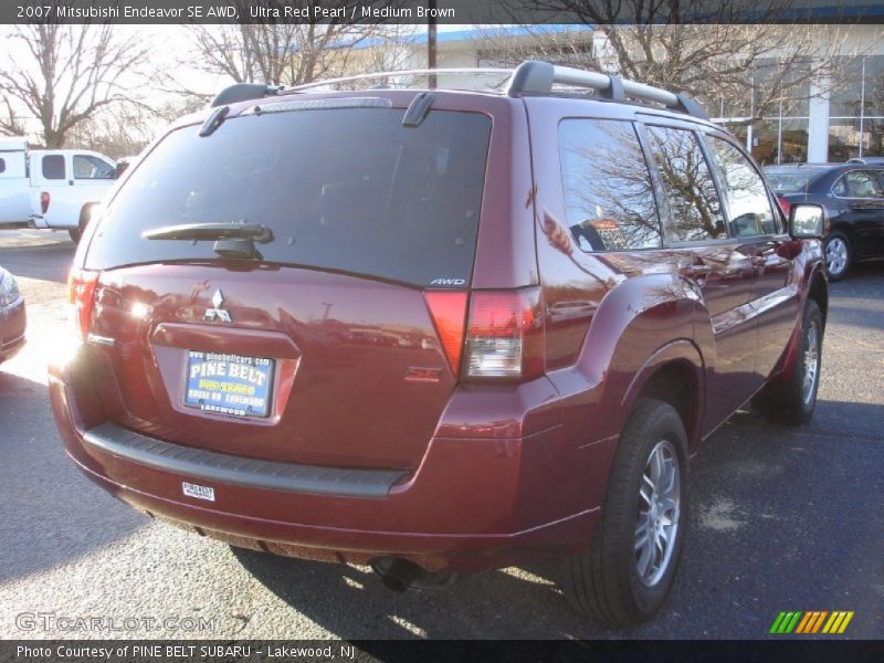 Ultra Red Pearl / Medium Brown 2007 Mitsubishi Endeavor SE AWD