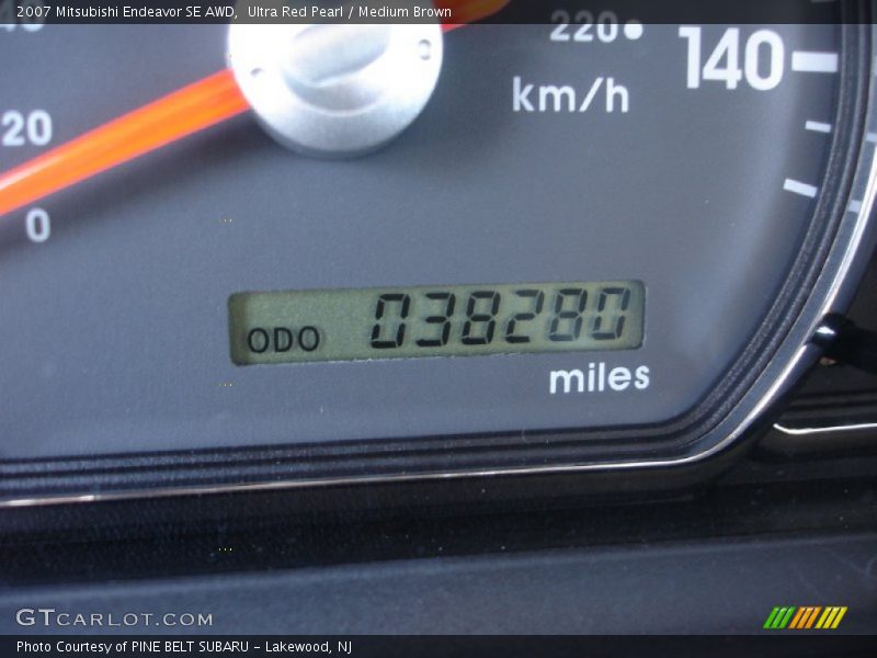Ultra Red Pearl / Medium Brown 2007 Mitsubishi Endeavor SE AWD