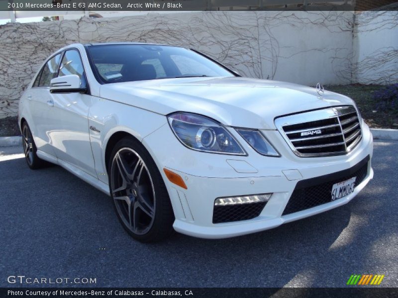 Arctic White / Black 2010 Mercedes-Benz E 63 AMG Sedan