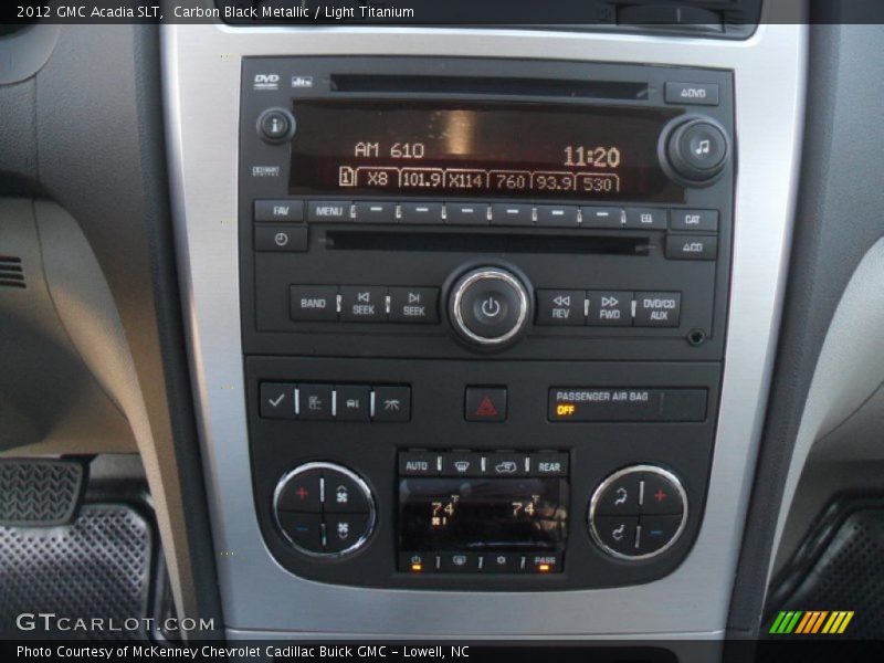 Carbon Black Metallic / Light Titanium 2012 GMC Acadia SLT