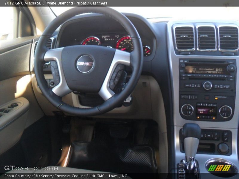 White Diamond Tricoat / Cashmere 2012 GMC Acadia SLT