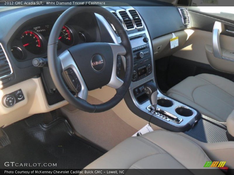 White Diamond Tricoat / Cashmere 2012 GMC Acadia SLT