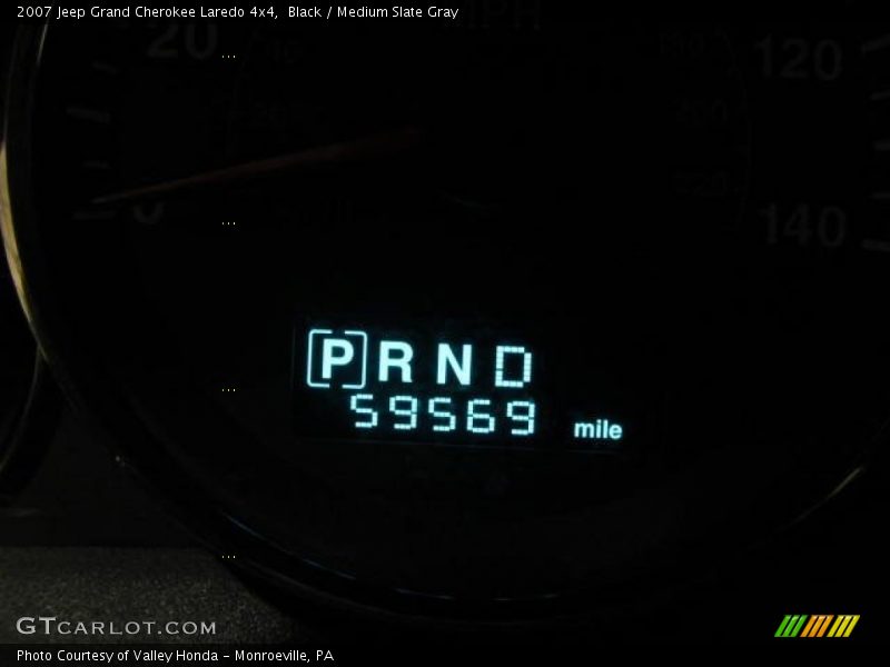 Black / Medium Slate Gray 2007 Jeep Grand Cherokee Laredo 4x4