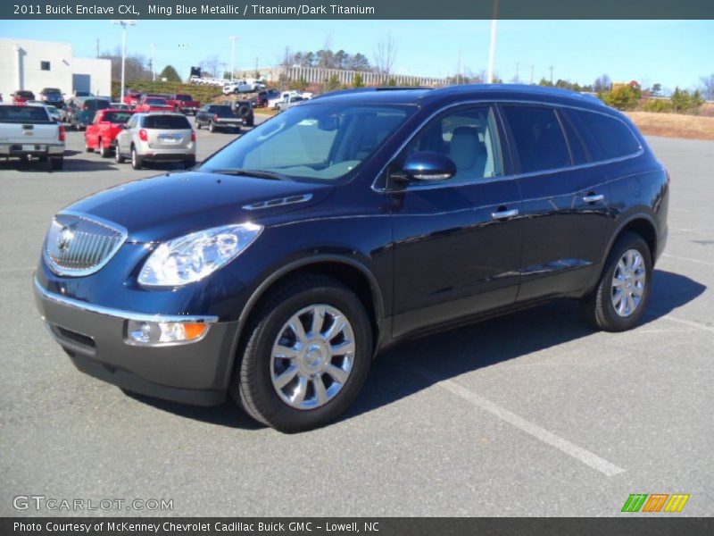 Ming Blue Metallic / Titanium/Dark Titanium 2011 Buick Enclave CXL