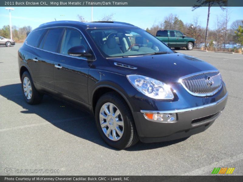 Ming Blue Metallic / Titanium/Dark Titanium 2011 Buick Enclave CXL