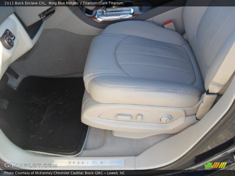 Ming Blue Metallic / Titanium/Dark Titanium 2011 Buick Enclave CXL
