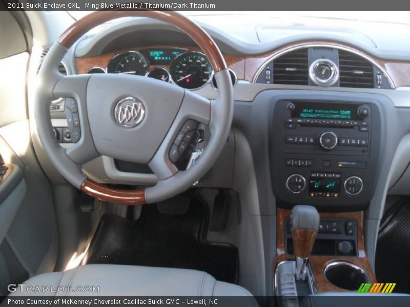 Ming Blue Metallic / Titanium/Dark Titanium 2011 Buick Enclave CXL