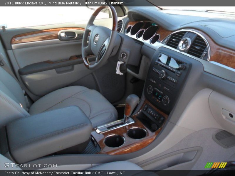 Ming Blue Metallic / Titanium/Dark Titanium 2011 Buick Enclave CXL