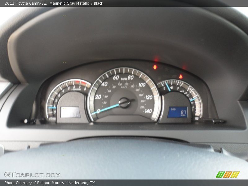 Magnetic Gray Metallic / Black 2012 Toyota Camry SE