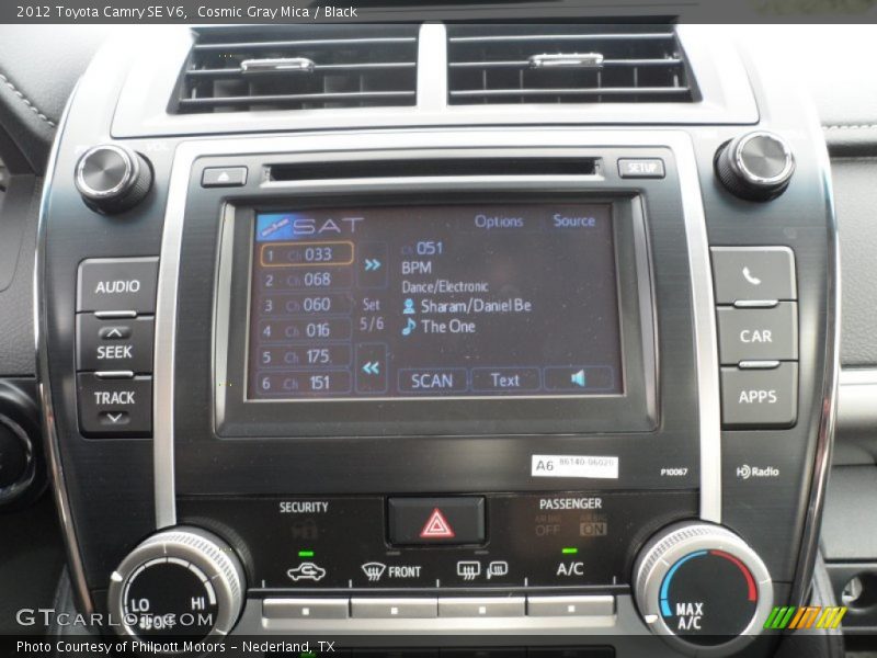 Cosmic Gray Mica / Black 2012 Toyota Camry SE V6
