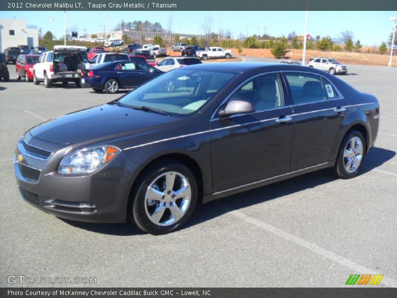 Taupe Gray Metallic / Titanium 2012 Chevrolet Malibu LT