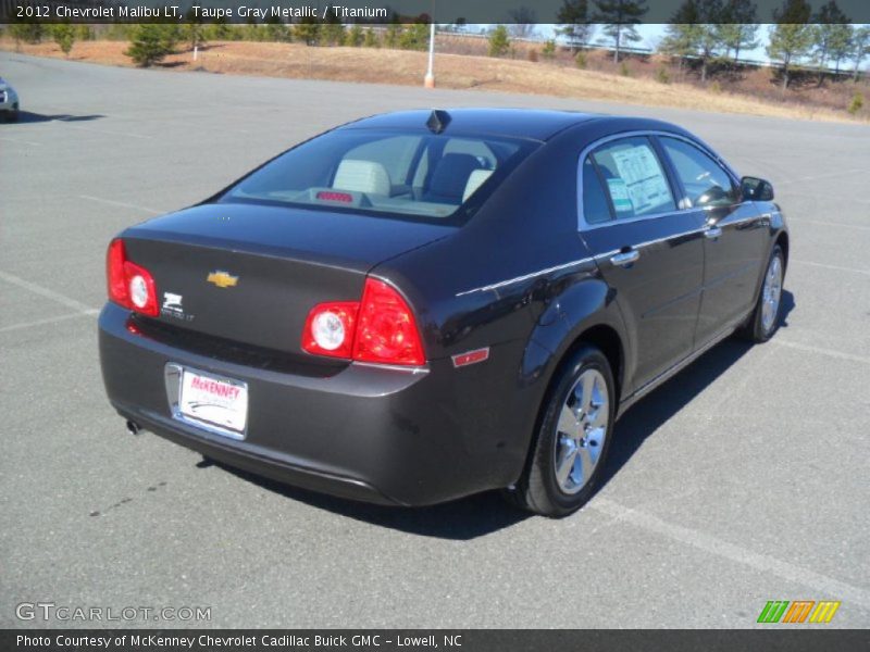Taupe Gray Metallic / Titanium 2012 Chevrolet Malibu LT