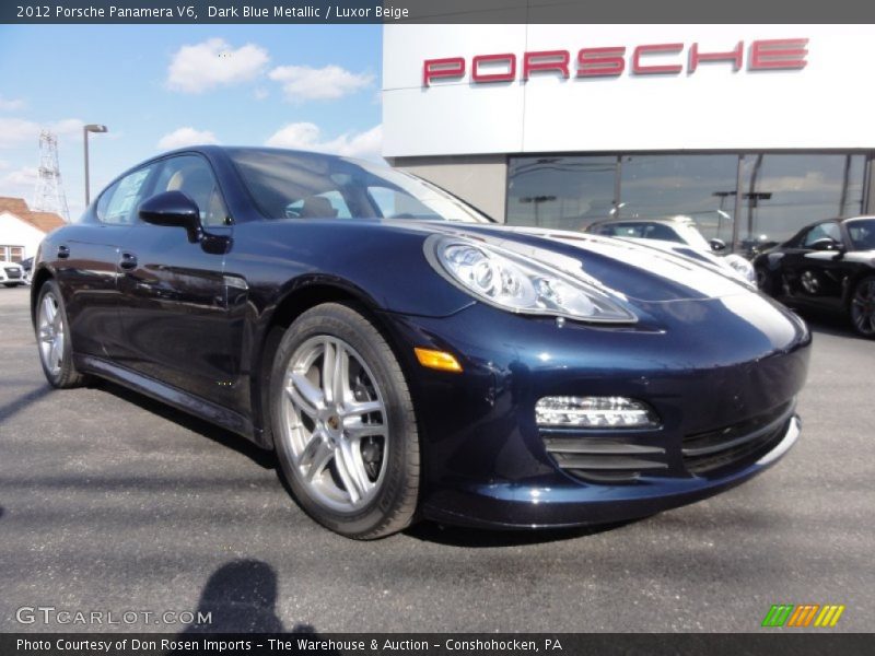 Dark Blue Metallic / Luxor Beige 2012 Porsche Panamera V6