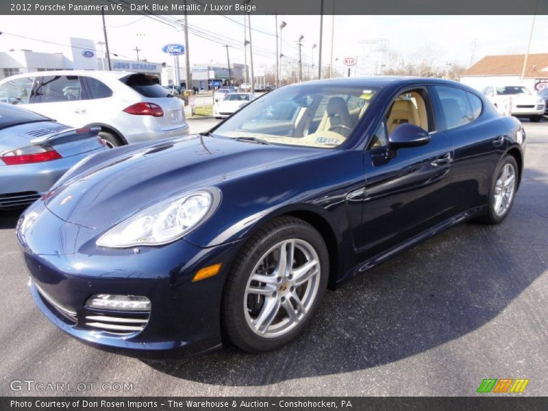 Dark Blue Metallic / Luxor Beige 2012 Porsche Panamera V6