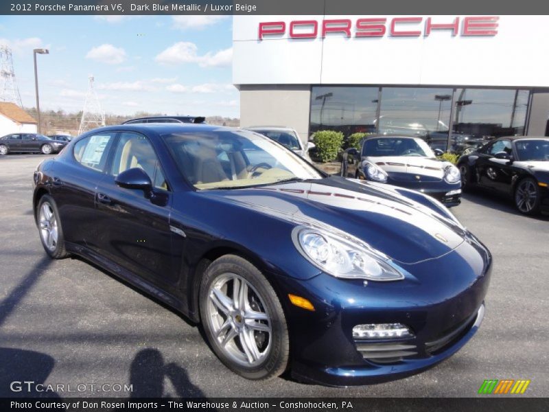 Dark Blue Metallic / Luxor Beige 2012 Porsche Panamera V6